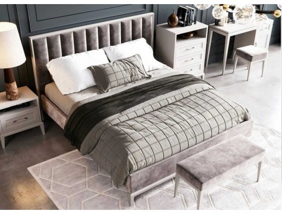 Ліжко двоспальне текстиль Сідней
